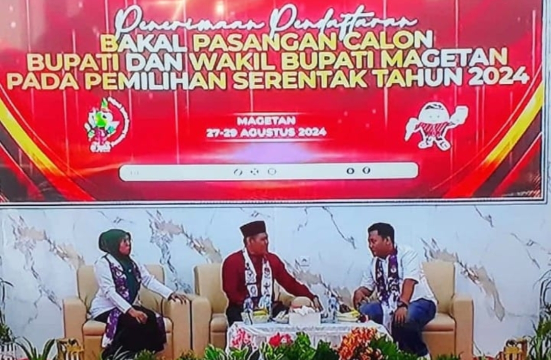 Pertama, Pasangan Sujatno – Ida Daftar Ke KPU Magetan
