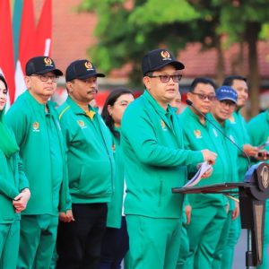 Lepas Atlet Menuju PON XXI Aceh-Sumut, Pj. Gubernur Adhy Optimis Jatim Juara Umum