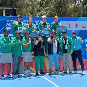 Tenis Lapangan Jatim Kawinkan Medali Emas Beregu Putra-Putri