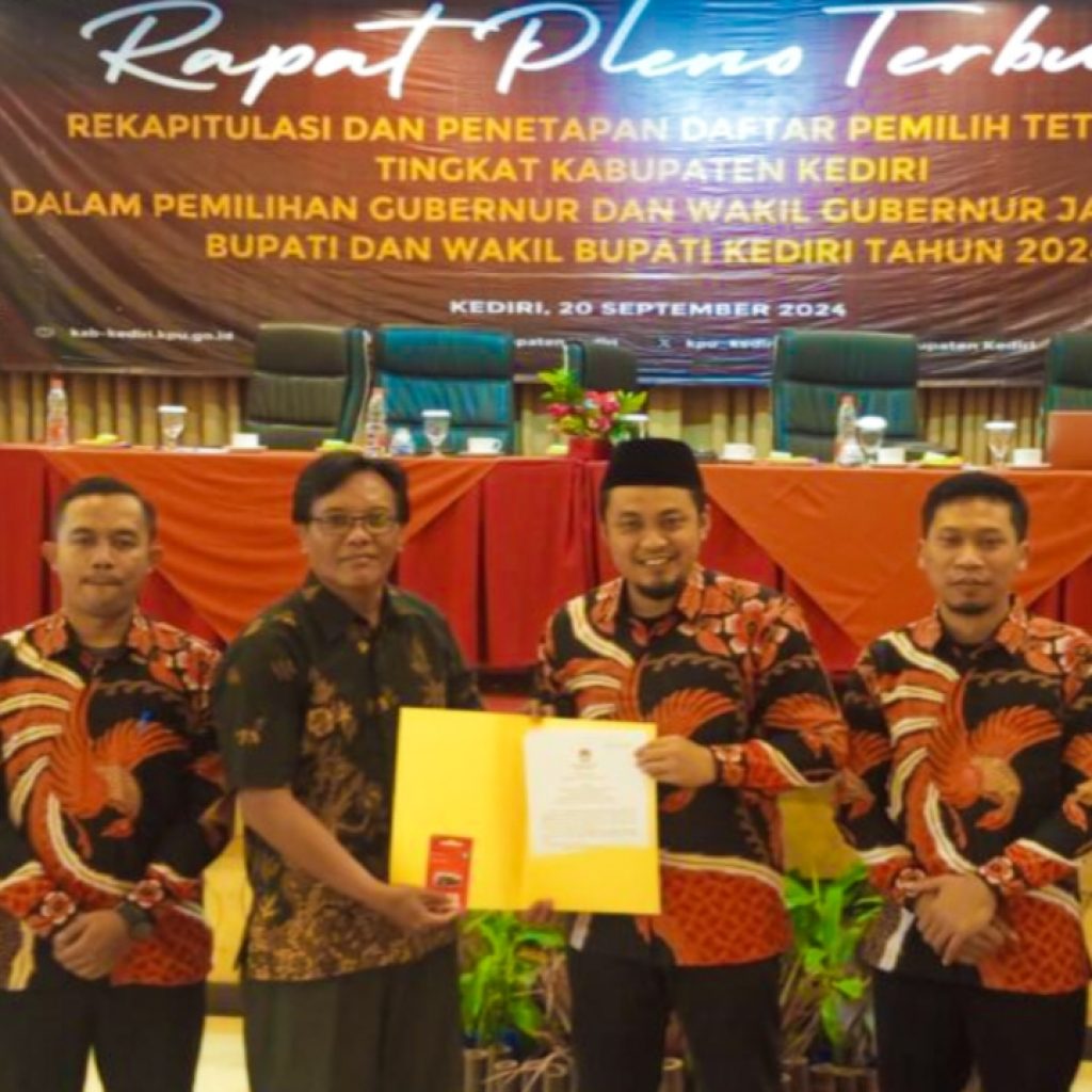 KPU Kabupaten Kediri Umumkan Jumlah DPT Pilkada 2024 Menjadi 1.254.964 Orang