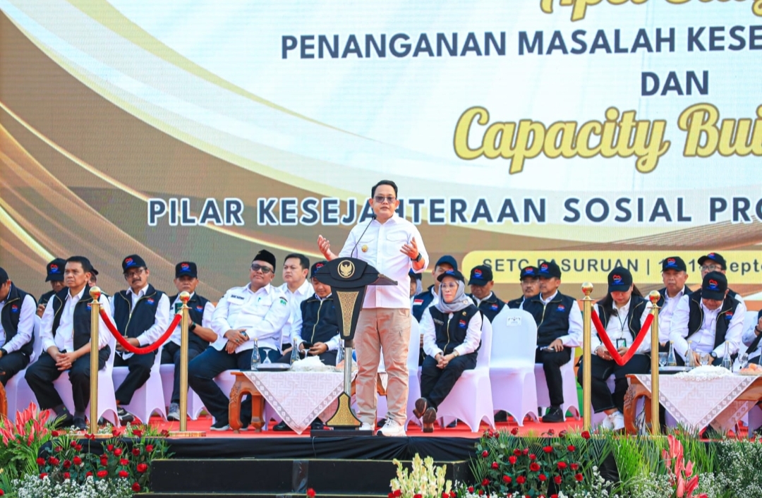 Pj. Gubernur Jatim Pimpin Apel Siaga Kesejahteraan Sosial