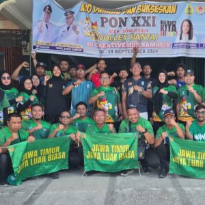 Bola Voli Pantai Jatim Ke Perempat Final, Tim BPBD Terus Support Atlet