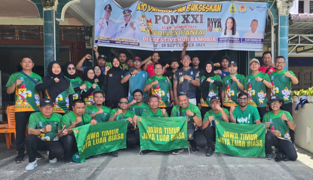 Bola Voli Pantai Jatim Ke Perempat Final, Tim BPBD Terus Support Atlet