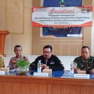 Panwascam Barat Gelar Sosialisasi Pengawasan Partisipatif Pikada serentak 2024 Panwascam Barat Gelar Sosialisasi Pengawasan Partisipatif Pikada serentak 2024