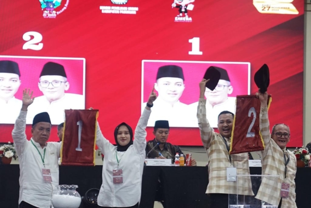 Pengundian Nomor Urut Pasangan Bupati Pasuruan, Penuh Yel-Yel Tim Sukses