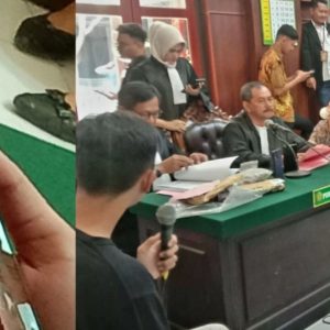 Miliki Ganja 336,968 Gram, Atsal Firas dan Abdul Hafidz ketika menjalani Persidangan