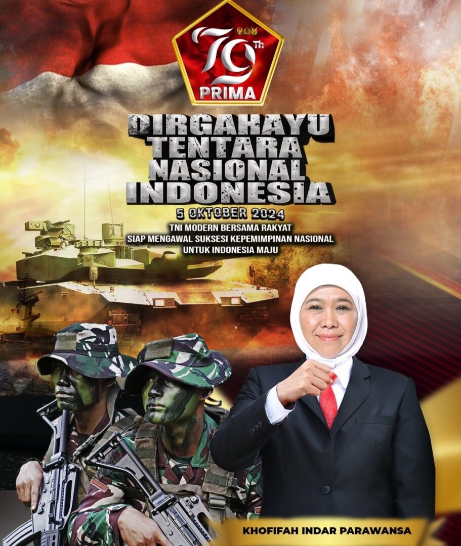 HUT ke-79 TNI, Khofifah : Profesionalisme TNI Jaga Proses Demokrasi Telah Teruji dan Terbukti