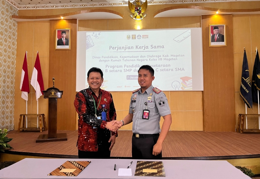 Kepala Dikpora Resmikan Kerja Sama Program Kejar Paket bagi Warga Binaan Rutan Magetan