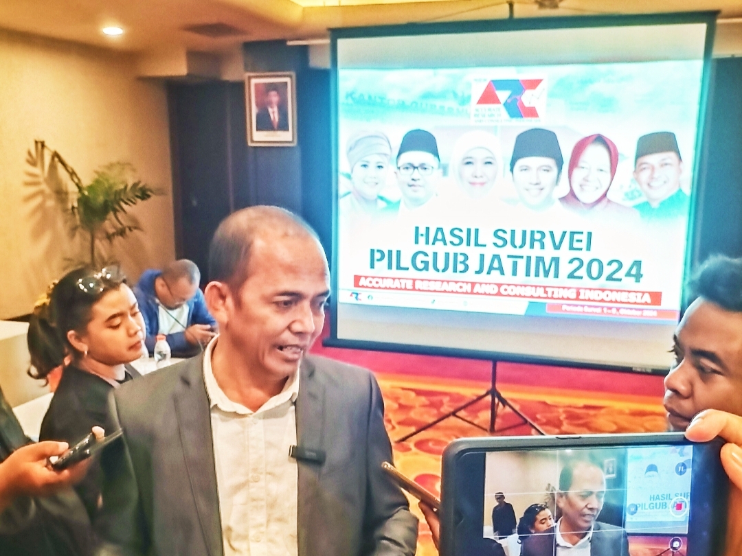 Direktur ARCI Baihaki Sirajt: Khofifah-Emil 63,4%, Risma-Gus Hans 27,1%, LUMAN 2,8%