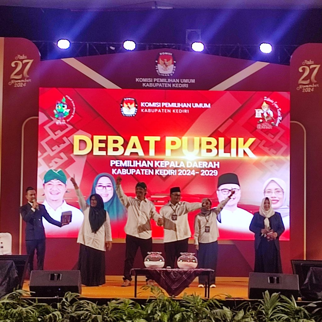 KPU Kabupaten Kediri Gelar Debat Publik Pertama untuk Pasangan Calon Bupati dan Wakil Bupati