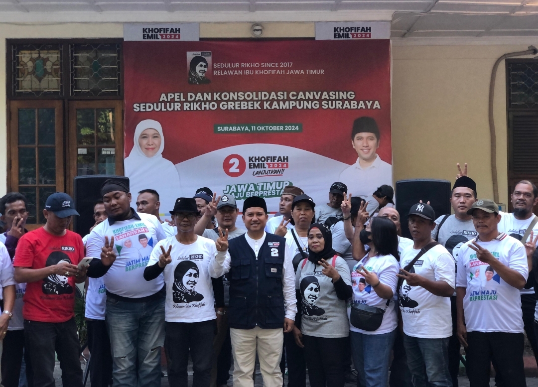 Rikho Target Paslon 02 Khofifah-Emil Menang 70 % di Surabaya