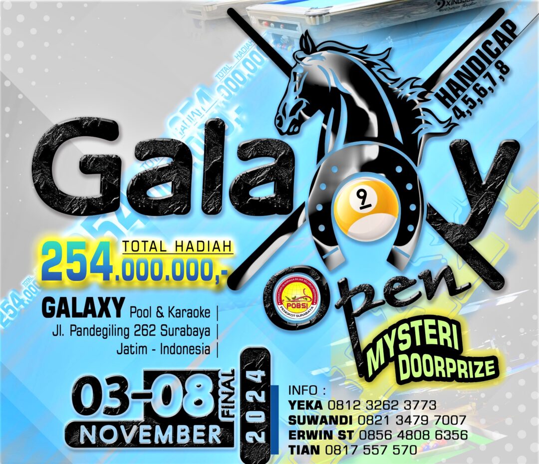 Galaxy 9 Ball Open 2024 Bergulir 3 November, Total Hadiah Rp254 Juta