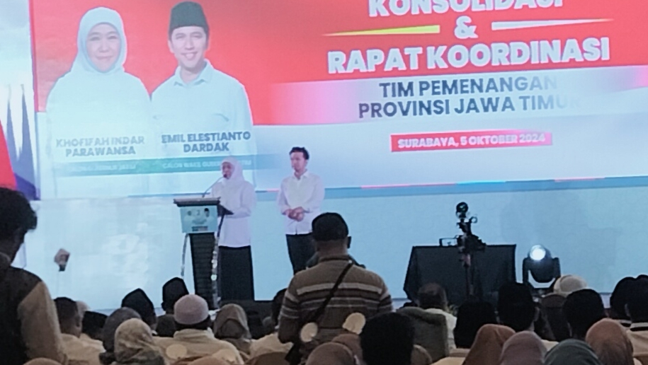 Konsolidasi & Rakor TPP, Khofifah : Jaga Politik Santun dan Waspadai Kotak Kosong
