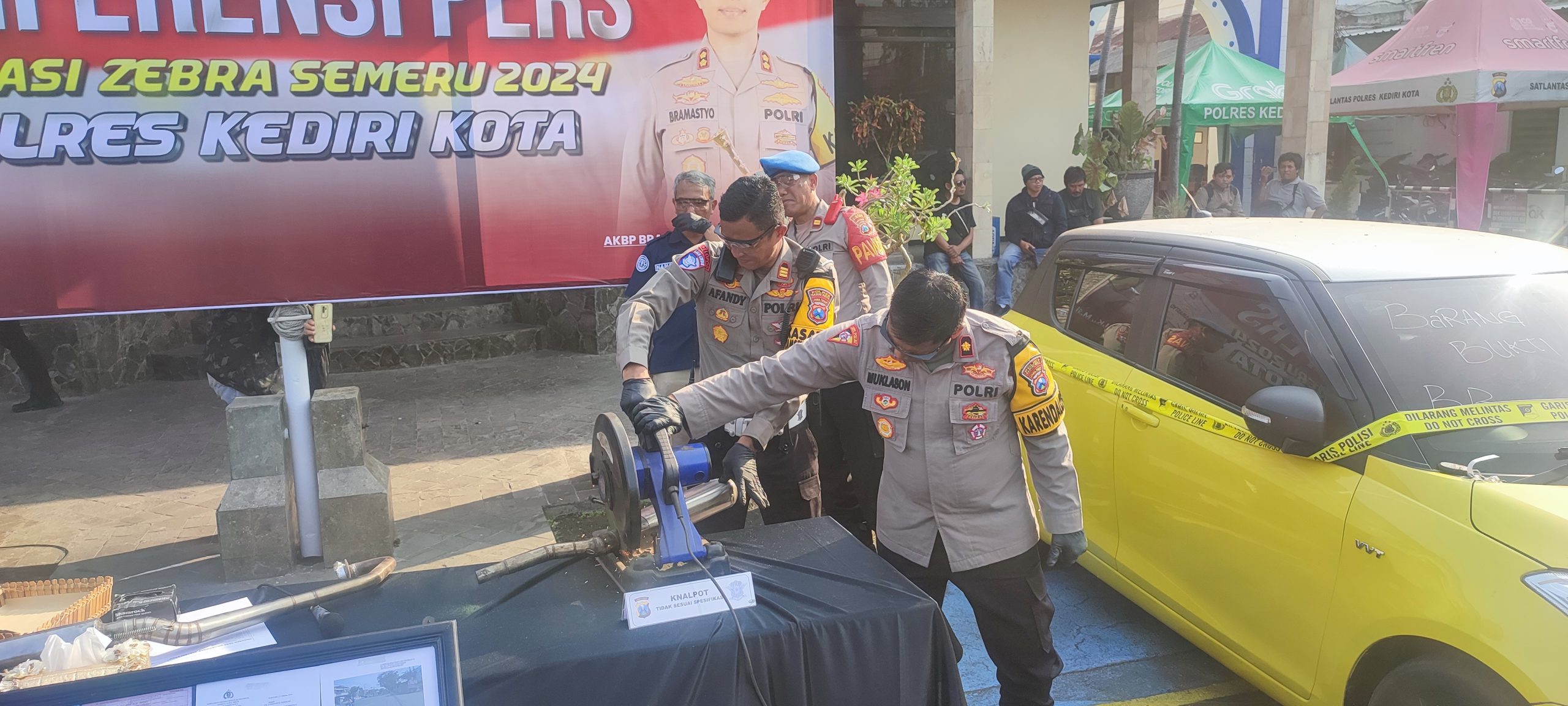 Ribuan Pelanggar Ditindak, Polisi Musnahkan Knalpot Brong di Operasi Zebra 2024