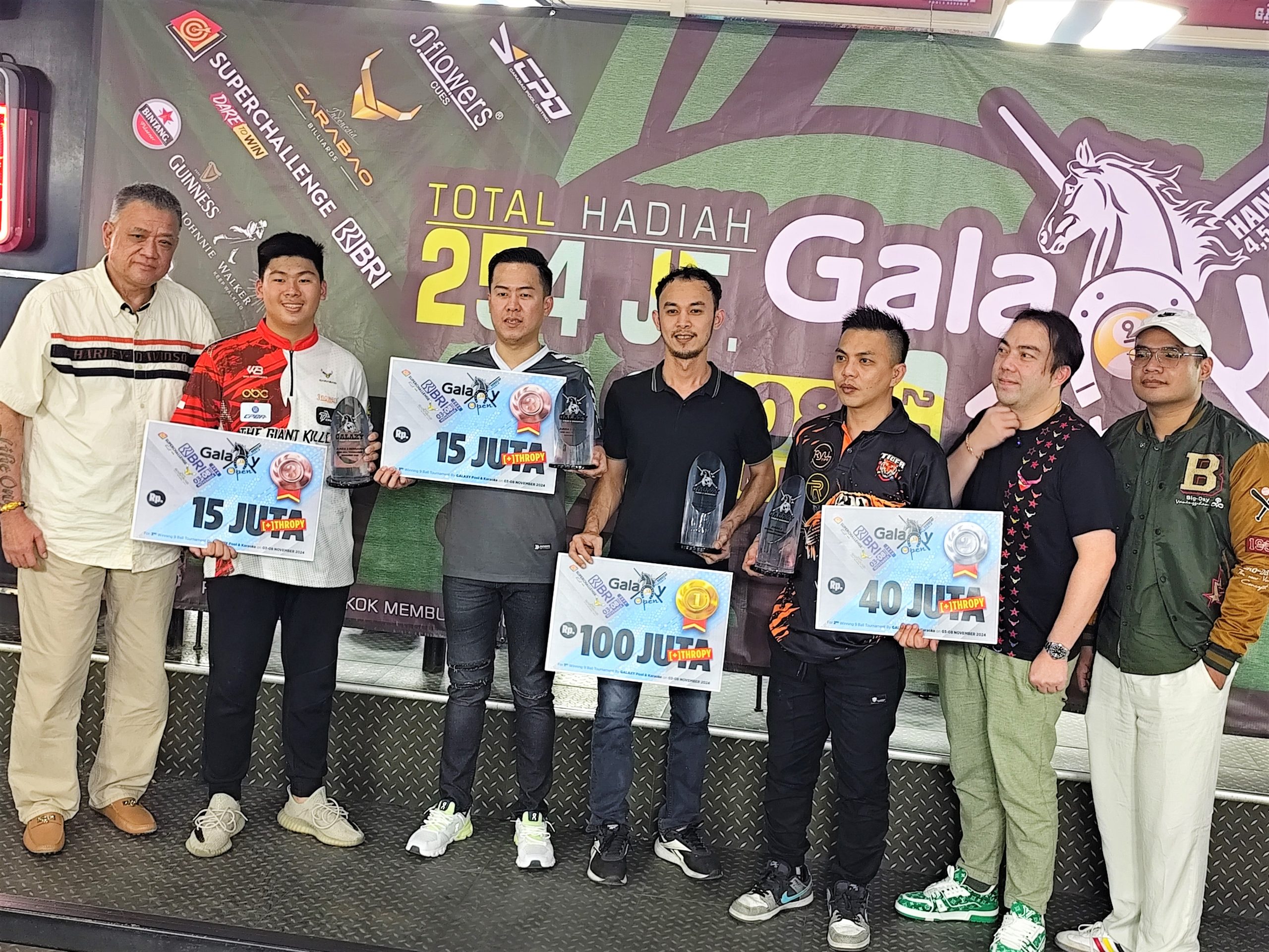 Pemain Filipina Tumbang, Herry Apong Juara Galaxy 9 Ball Open 2024