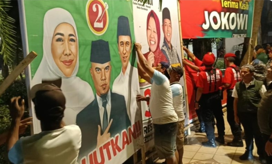 Minggu Dinihari APK Paslon Mulai Di Bersihkan