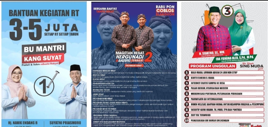 Tiga Calon Bupati Magetan Tawarkan Tiga Program Unggulan pada Publik