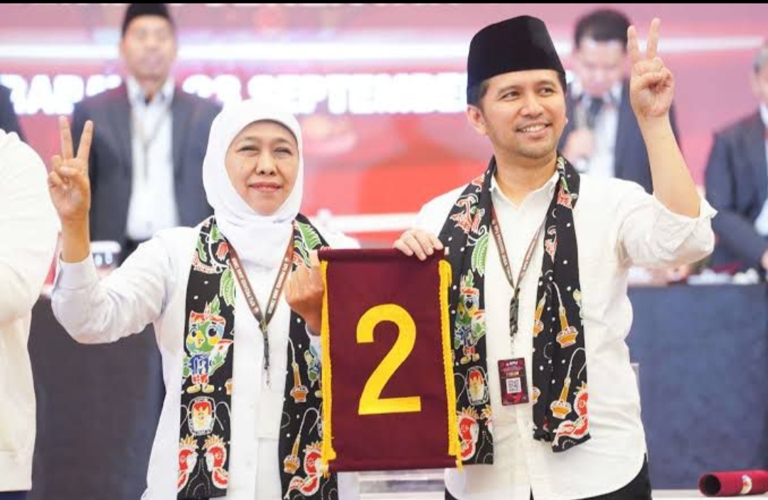 Versi LSI Denny JA Khofifah-Emil 67 %, Risma-Gus Hans 19,1%, Luman 2,1%