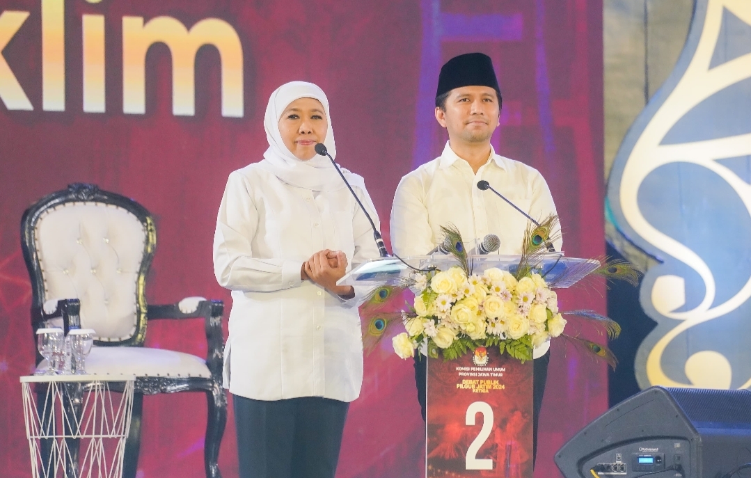 Quick Count Poltracking Pilgub Jatim: Khofifah-Emil 59,22%, Risma-Gus Hans 31,97%, LUMAN 8,81