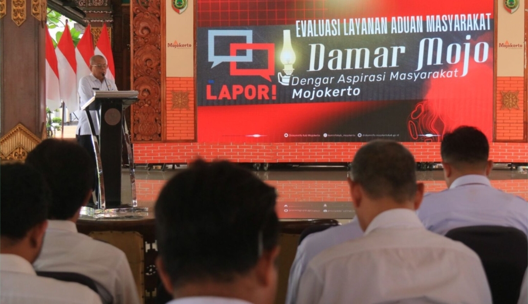 Efektifkan Layanan Dumas, Pemkab Mojokerto Evaluasi  Aplikasi Damarmojo