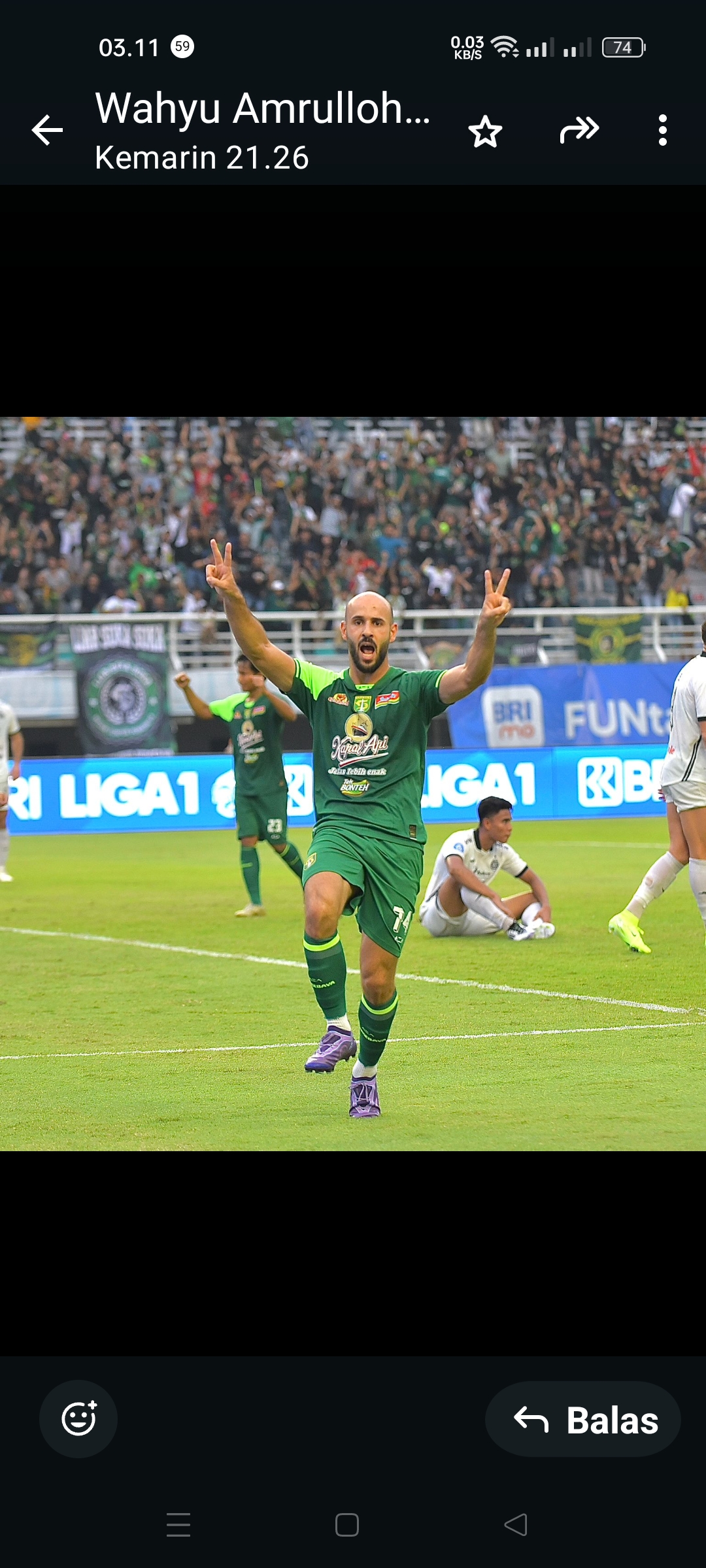 Liga 1 : Brace Rashid Menangkan Persebaya Dalam Derby Suramadu