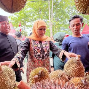Khofifah Borong Durian Di Bazar Durian di Rest Area Poghading Khofifah Borong Durian Di Bazar Durian di Rest Area Poghading