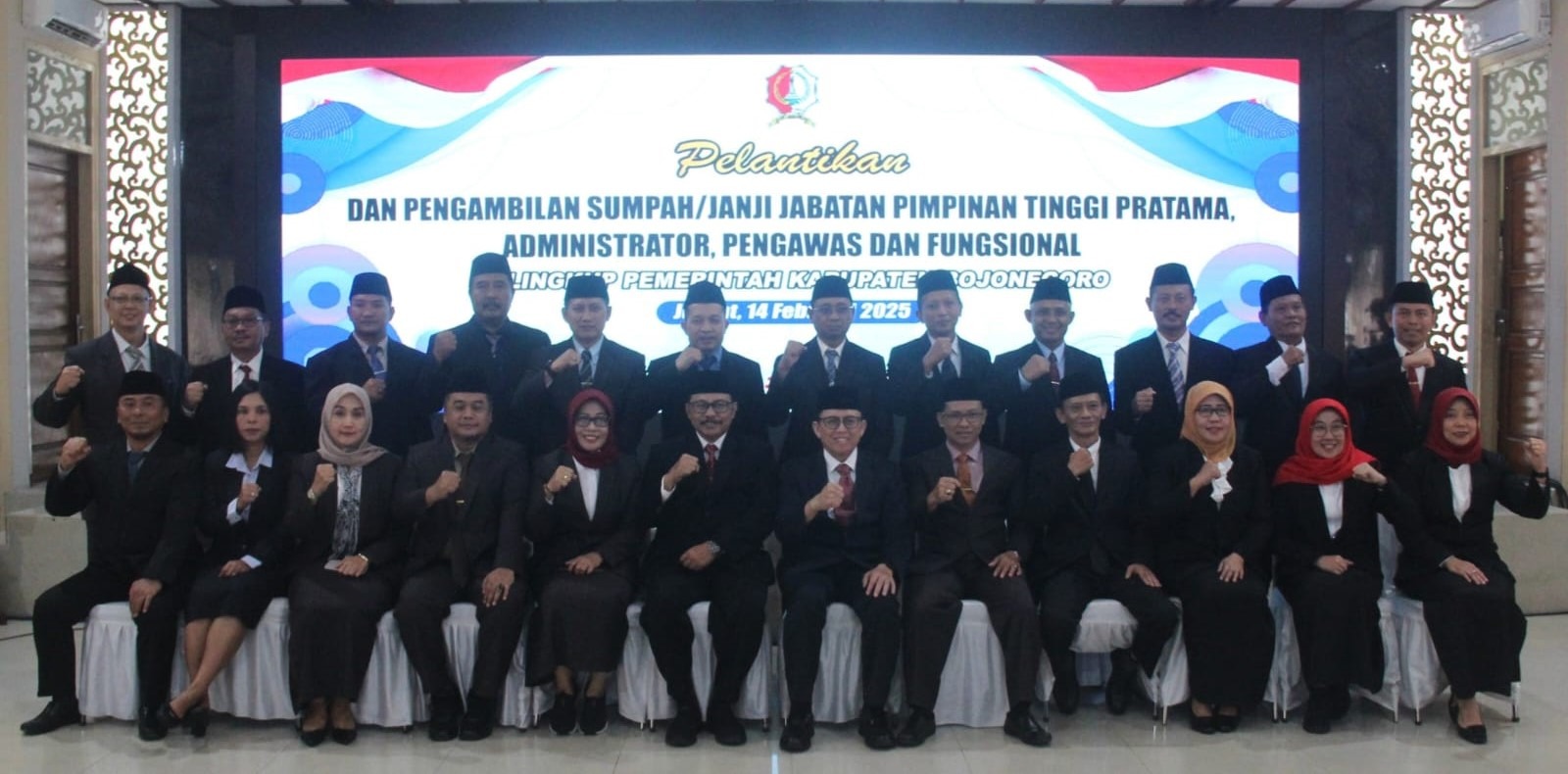 Pj. Bupati Bojopnegoro Lantik 123 Pejabat, Ingat Tantangan 2025 Jauh Berbeda