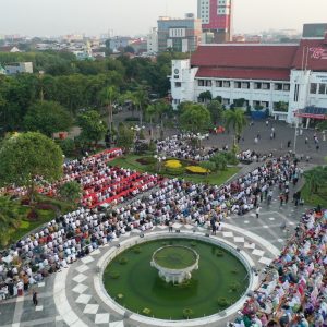Shalat Id di Taman Surya Surabaya Dilengkapi Fasilitas Ramah Disabilitas