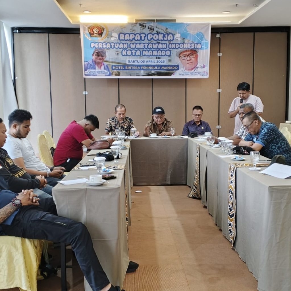 Pokja PWI Manado Gelar Rapat Serasa Rapat Kabinet di Hotel Bintang Lima
