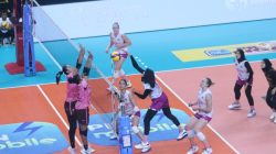 PLN Mobile Proliga 2025, Popsivo atasi Petrokimia untuk Raih Kemenangan Pertama Babak Final Four