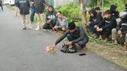 Desak Keadilan untuk Rayyan, Ratusan Anggota PSHT Kabupaten Kediri Tabur Bunga