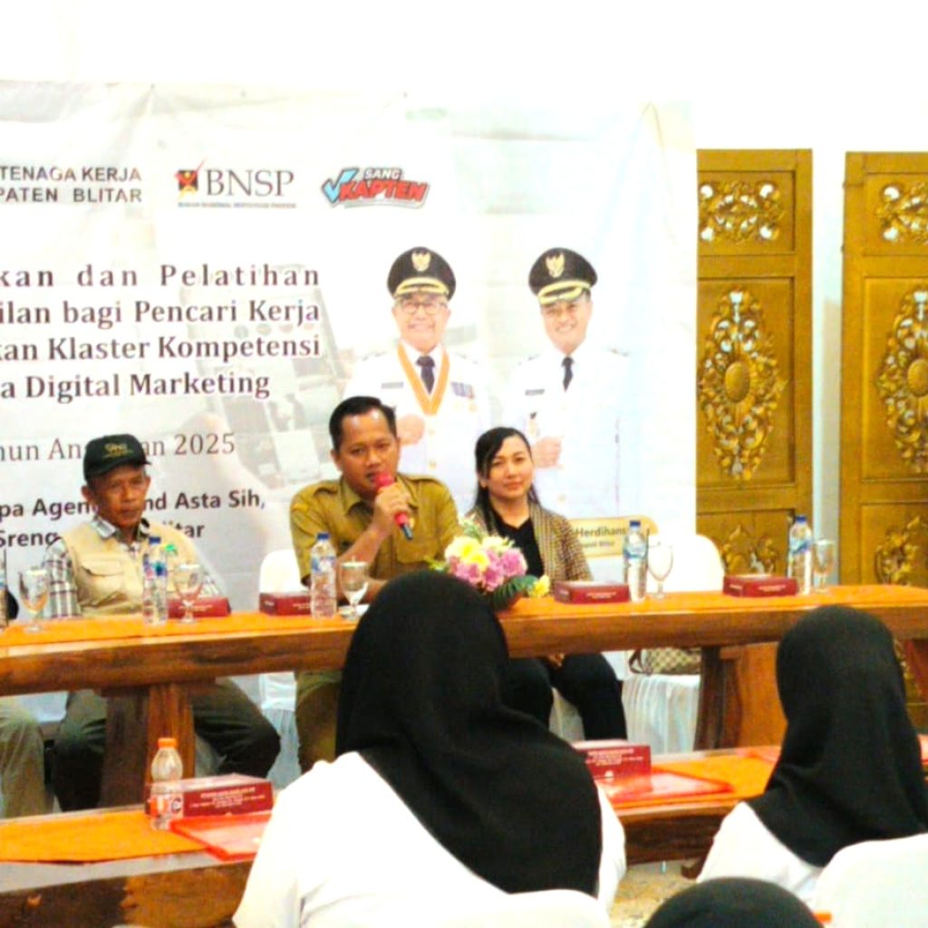 Tekan Pengangguran, Disnaker Kabupaten Blitar Didik Generasi Muda Pelatihan Digital Marketing