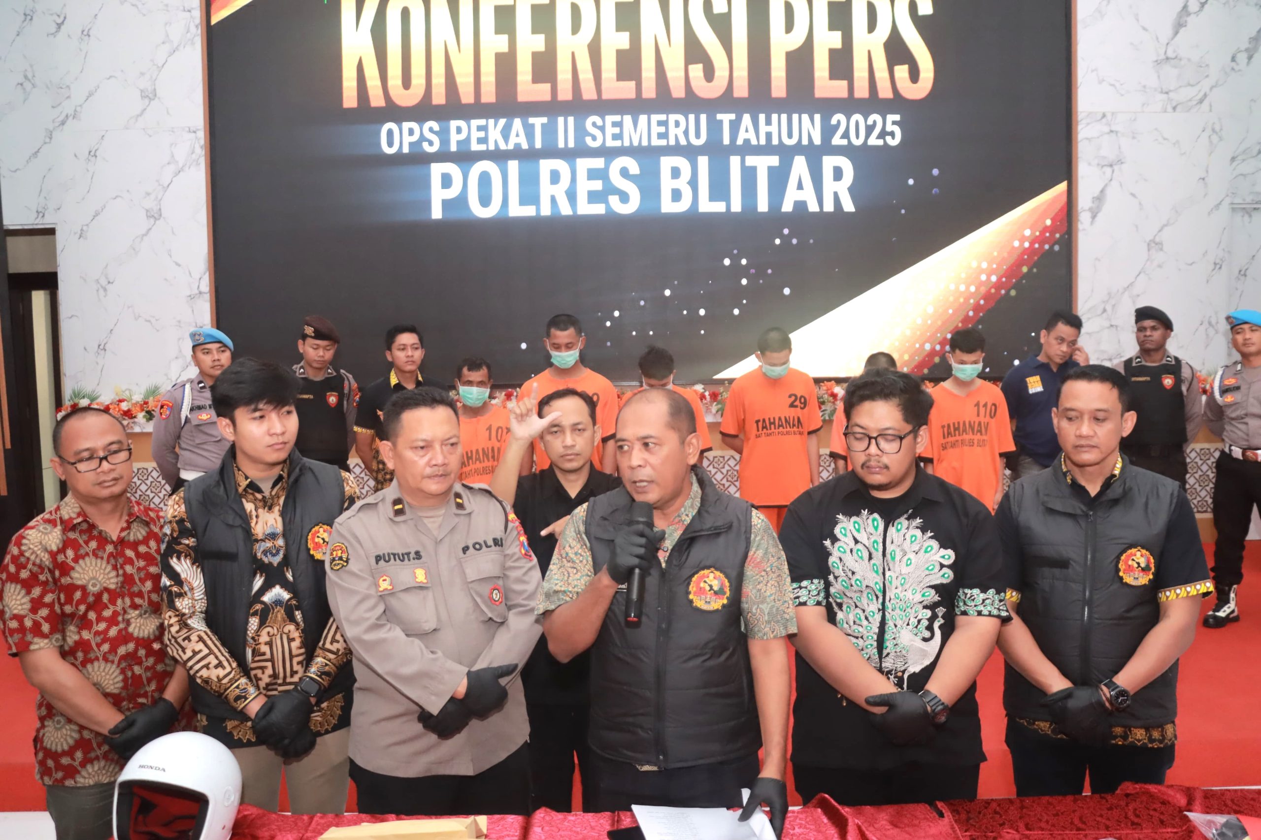 Operasi Pekat Semeru 2025, Polres Blitar Ungkap 5 Kasus Pidana
