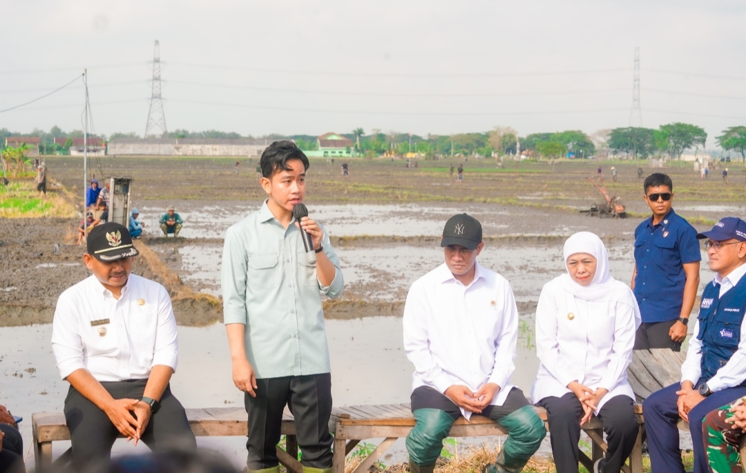 Didepan Wapres Gibran, Gubernur Khofifah Pamer Keunggulan Produktivitas Padi Ngawi 