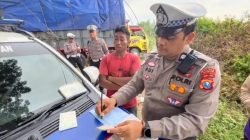 Satlantas Polres Magetan Razia Truk ODOL Di Jalan Raya Panekan
