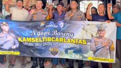 Ngopi Bareng Kamseltibcarlantas Satlantas Polres Magetan Bersama Kominitas Becak Dan OJek Pasar Baru