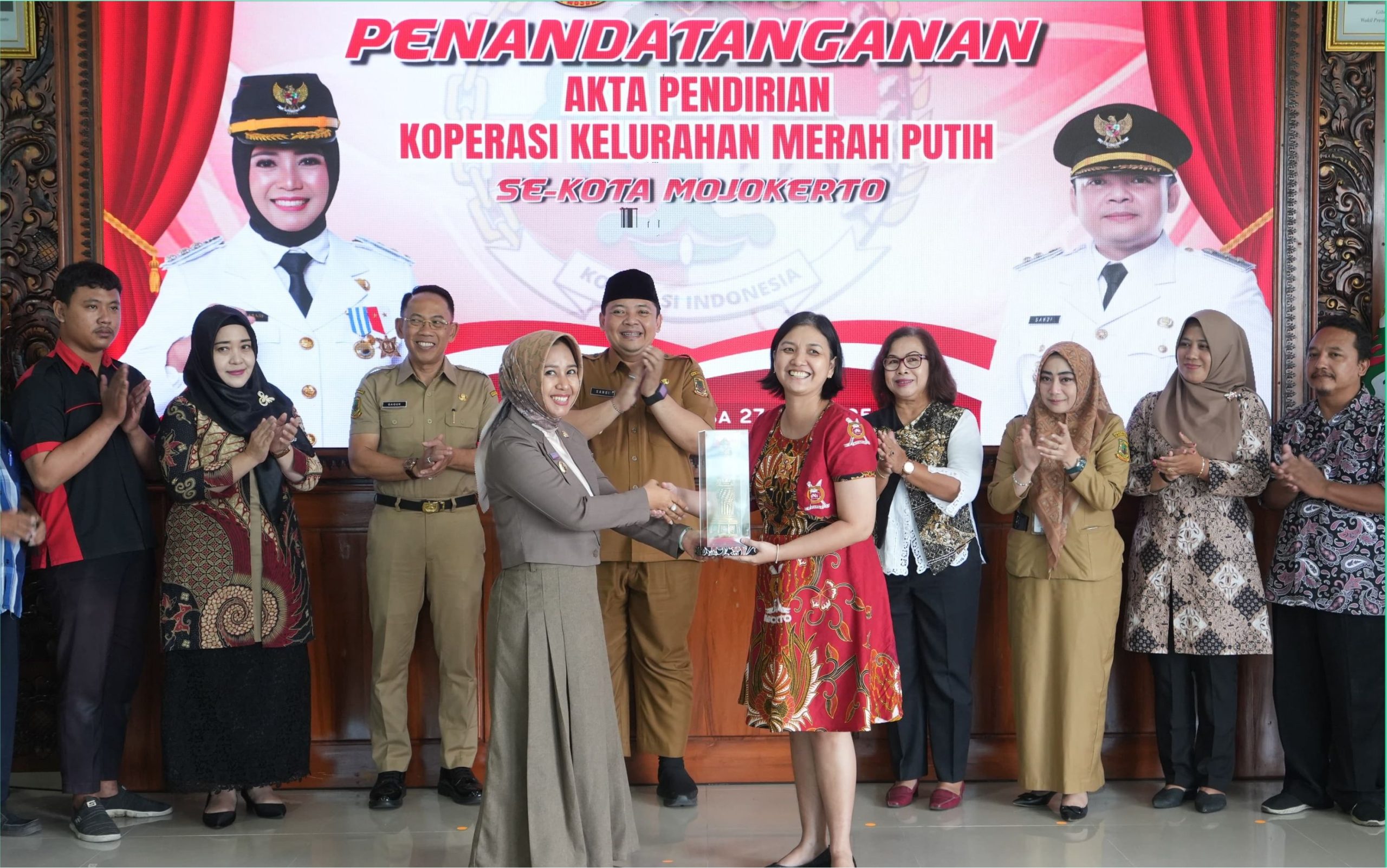 Koperasi Merah Putih se-Kota Mojokerto Serempak Tandatangani Pendirian Akta Notaris