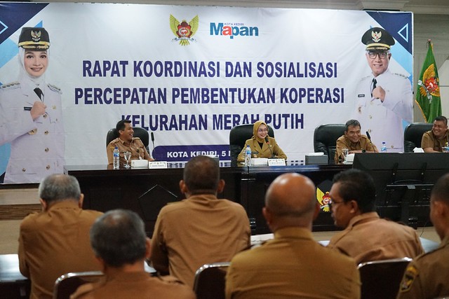 Pemkot Kediri Dorong Pembentukan Koperasi Merah Putih di 46 Kelurahan
