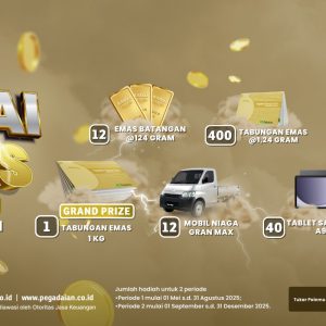 Pegadaian Luncurkan Program Badai Emas 2025, Hadirkan Hadiah Menarik untuk Nasabah Setia Pegadaian Luncurkan Program Badai Emas 2025, Hadirkan Hadiah Menarik untuk Nasabah Setia