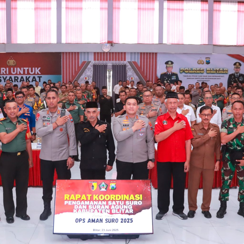 Cegah Oknum Perguruan Silat Bikin Onar di Bulan Suro, Kapolres Blitar Pimpin Rapat Pengamanan Khusus