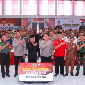 Cegah Oknum Perguruan Silat Bikin Onar di Bulan Suro, Kapolres Blitar Pimpin Rapat Pengamanan Khusus