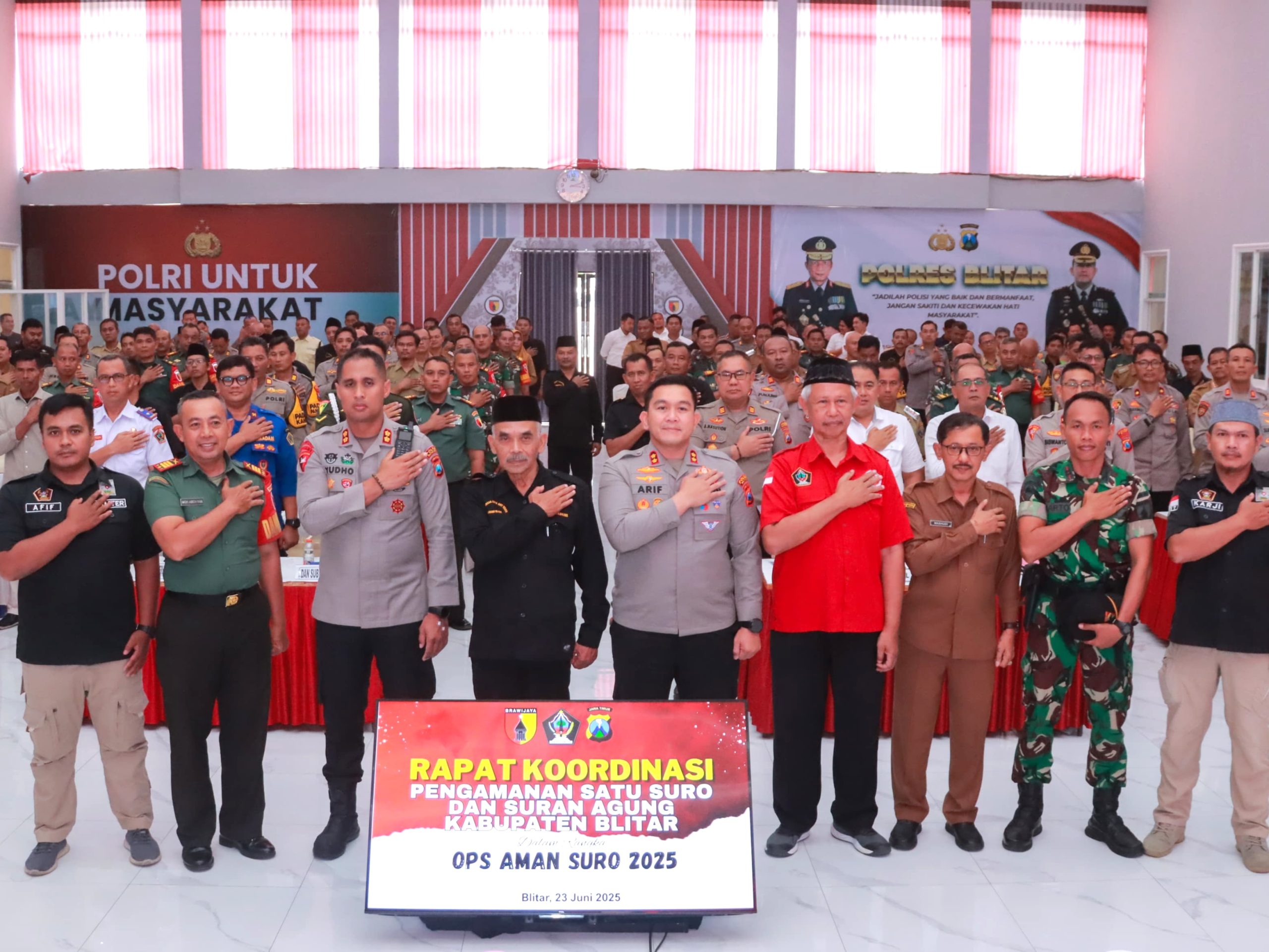 Cegah Oknum Perguruan Silat Bikin Onar di Bulan Suro, Kapolres Blitar Pimpin Rapat Pengamanan Khusus