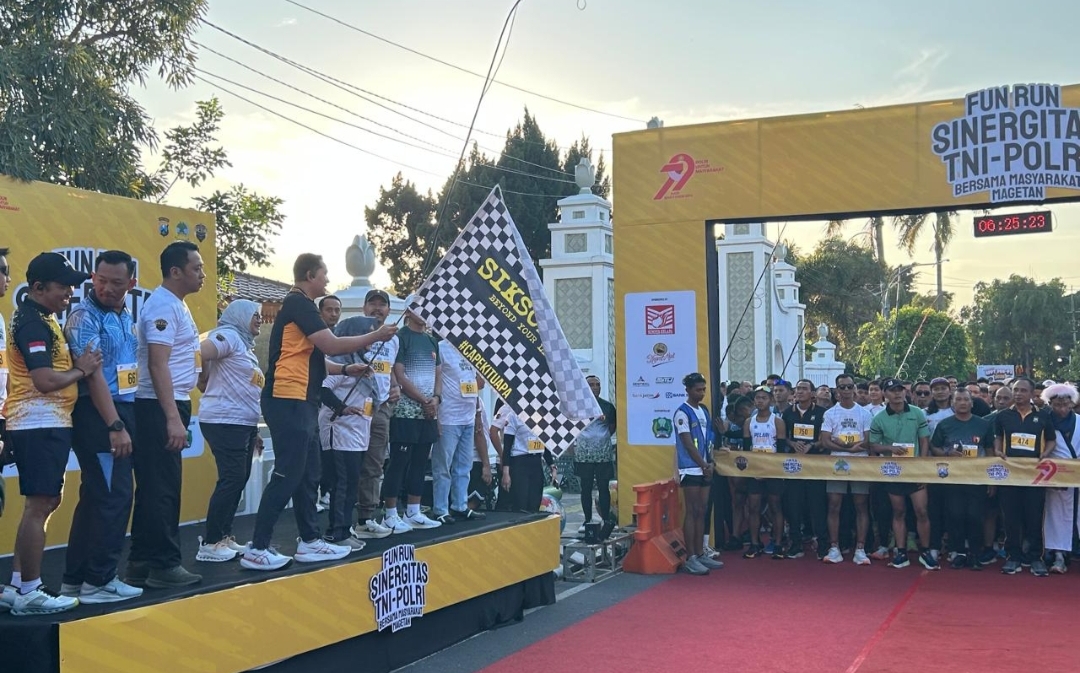Ribuan Peserta Ikuti Fun Run Meriahkan Hari Bhayangkara ke-79 di Magetan