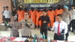Polres Magetan Amankan 11 Pengguna Narkoba Dan Ratusan Botol Miras