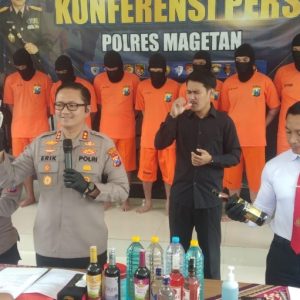 Polres Magetan Amankan 11 Pengguna Narkoba Dan Ratusan Botol Miras