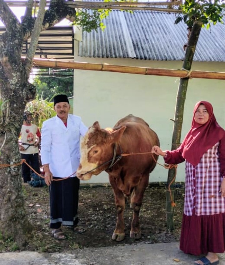 Wakil Ketua DPRD Magetan H.Suyatno Serahkan Hewan Kurban Di Masjid Baitutoyibin Wates