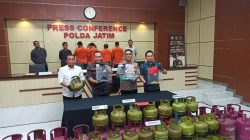 Polda Jatim Amankan 4 Tersangka Elpiji Oplosan di Malang