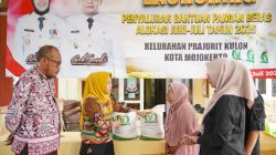 7.828 warga Kota Mojokerto Terima  Bantuan Beras dari BPN Lewat Bulog