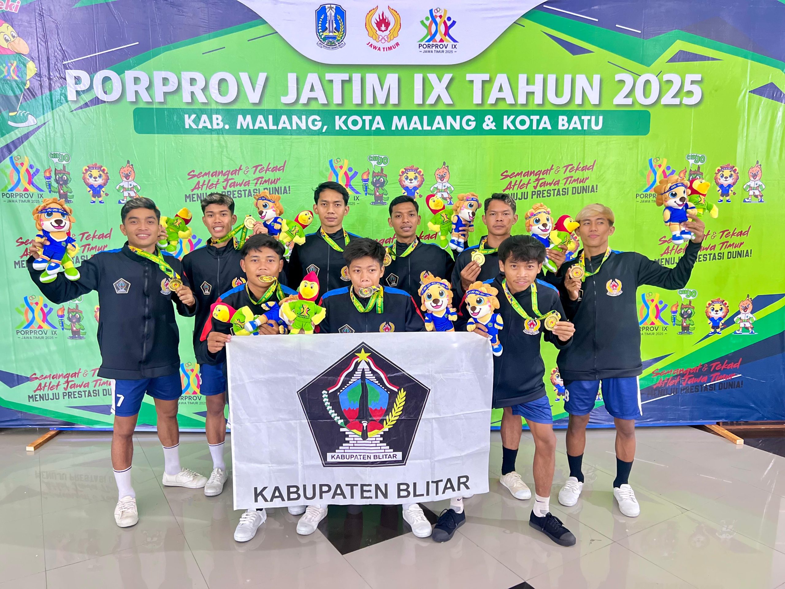 Tim Sepak Takraw Kabupaten Blitar Juara Umum Porprov Jatim IX