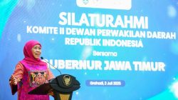 Gubernur Khofifah Paparkan Keunggulan Jatim Sebagai Episentrum Bumi Majapahit Didepan Komite ll DPD RI